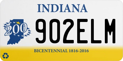 IN license plate 902ELM
