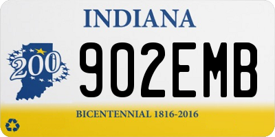 IN license plate 902EMB