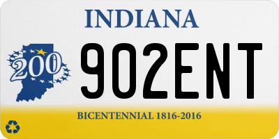 IN license plate 902ENT