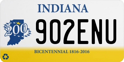 IN license plate 902ENU