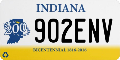 IN license plate 902ENV