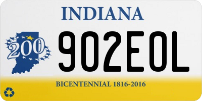IN license plate 902EOL