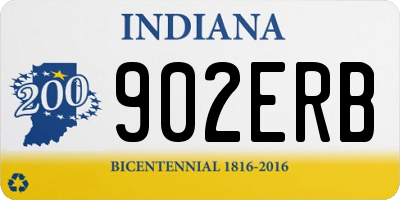 IN license plate 902ERB