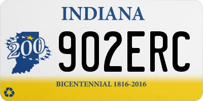IN license plate 902ERC