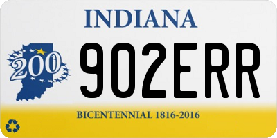 IN license plate 902ERR