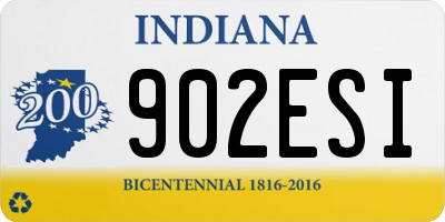 IN license plate 902ESI