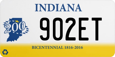 IN license plate 902ET