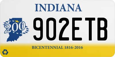 IN license plate 902ETB