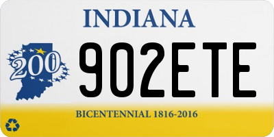IN license plate 902ETE