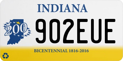 IN license plate 902EUE