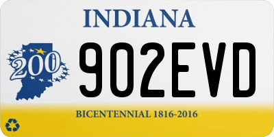 IN license plate 902EVD