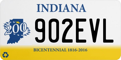 IN license plate 902EVL