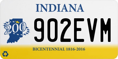IN license plate 902EVM