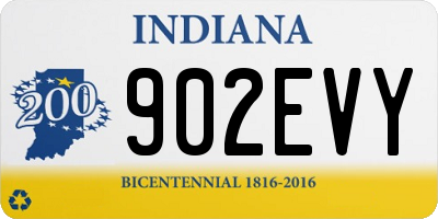 IN license plate 902EVY