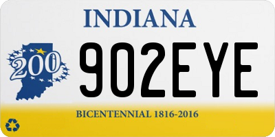 IN license plate 902EYE