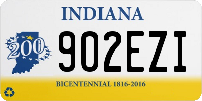 IN license plate 902EZI