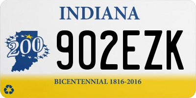 IN license plate 902EZK