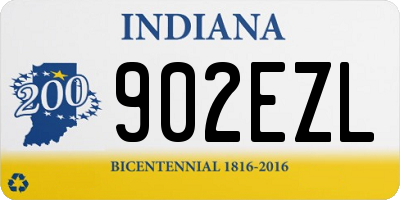 IN license plate 902EZL