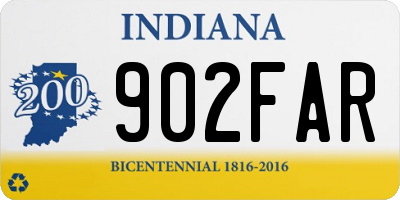 IN license plate 902FAR