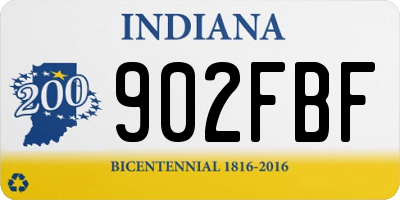 IN license plate 902FBF