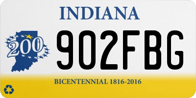IN license plate 902FBG
