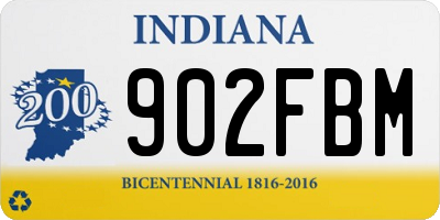 IN license plate 902FBM