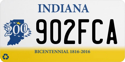 IN license plate 902FCA