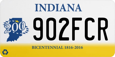 IN license plate 902FCR