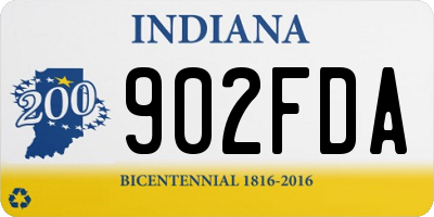 IN license plate 902FDA