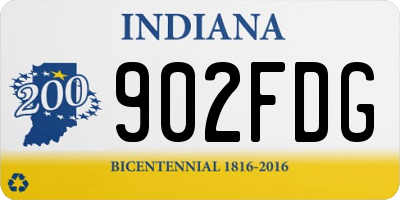 IN license plate 902FDG