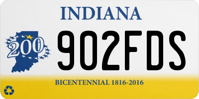 IN license plate 902FDS