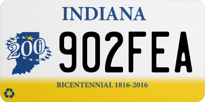 IN license plate 902FEA