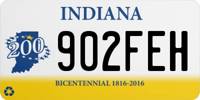 IN license plate 902FEH