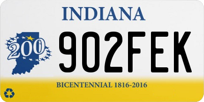 IN license plate 902FEK