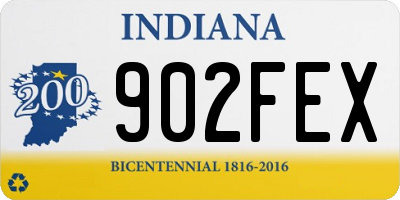 IN license plate 902FEX