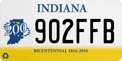 IN license plate 902FFB