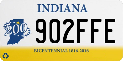 IN license plate 902FFE