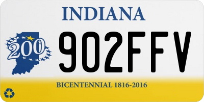 IN license plate 902FFV