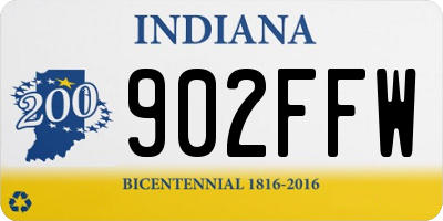 IN license plate 902FFW