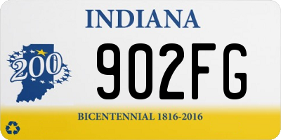 IN license plate 902FG