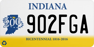 IN license plate 902FGA