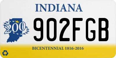 IN license plate 902FGB