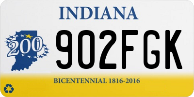 IN license plate 902FGK