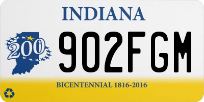 IN license plate 902FGM