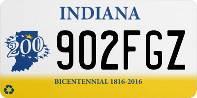 IN license plate 902FGZ