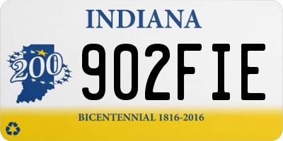 IN license plate 902FIE