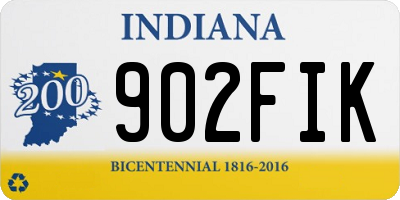 IN license plate 902FIK