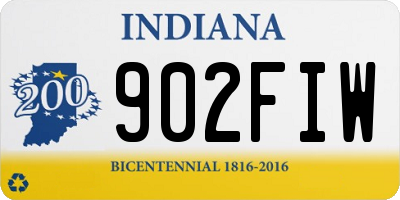 IN license plate 902FIW