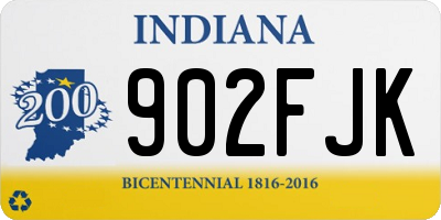 IN license plate 902FJK