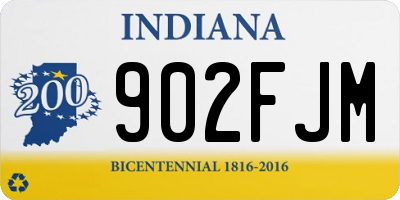 IN license plate 902FJM